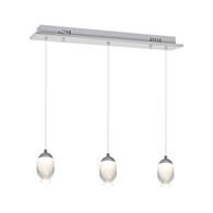 Lampa Wisząca OVO Srebrny Szklane Klosze 15W LED