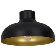 Lampa Sufitowa BASCA Czarny Złoty Metalowy Klosz 1xE27 40cm