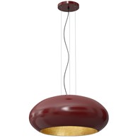 Lampa Wisząca COMPO Burgundowy Złoty Klosz 1xE27 70cm