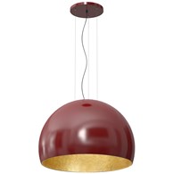 Lampa Wisząca COMPO Burgundowy Złoty Klosz 1xE27 80cm K