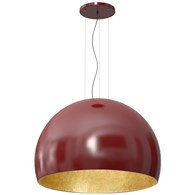 Lampa Wisząca COMPO Burgundowy Złoty Klosz 1xE27 100cm K