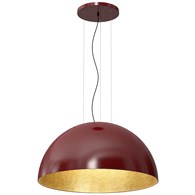 Lampa Wisząca COMPO Burgundowy Złoty Klosz 1xE27 80cm