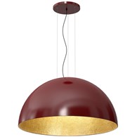 Lampa Wisząca COMPO Burgundowy Złoty Klosz 1xE27 100cm