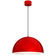 Lampa Wisząca SINGLE Czerwony Metalowy Klosz 1xE27 50cm