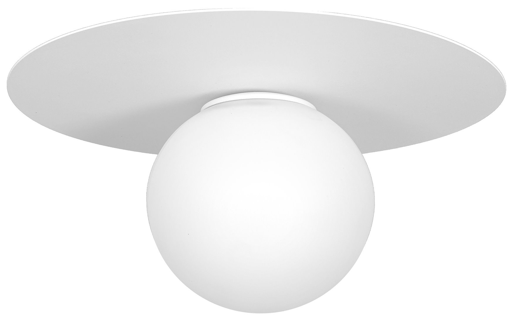 Lampa Sufitowa FLAT Biały Szklany Klosz 1xE14