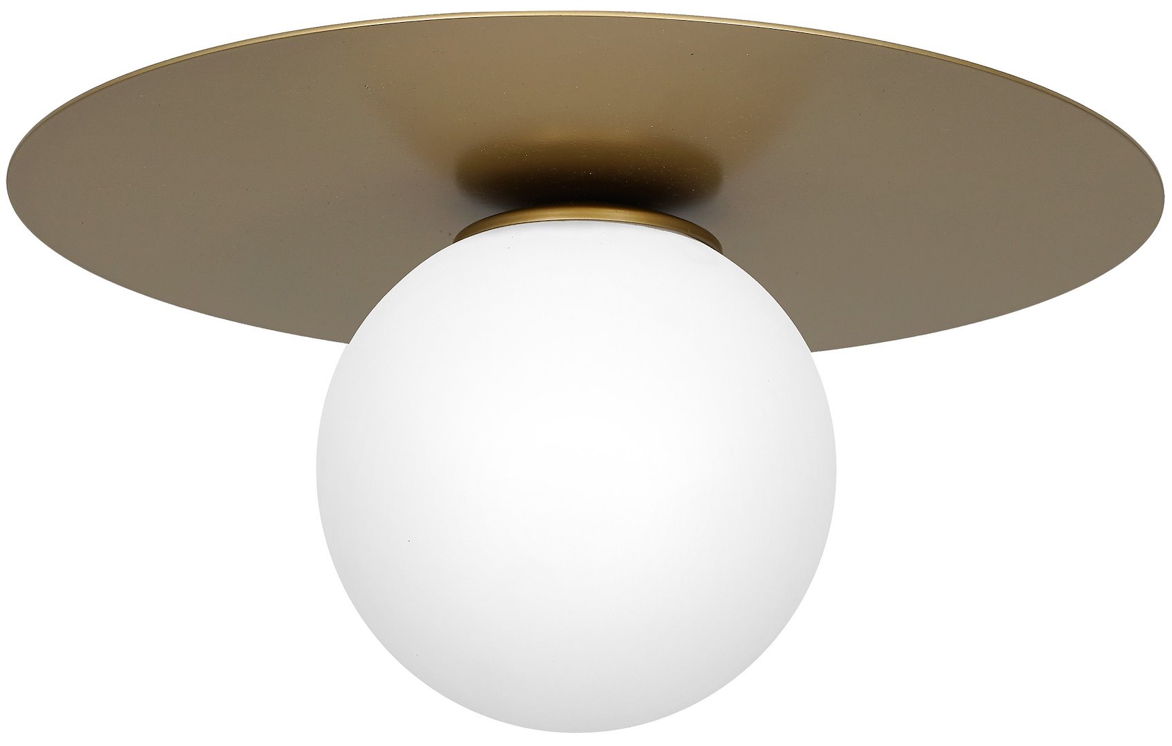 Lampa Sufitowa FLAT Złoty Szklany Klosz 1xE14