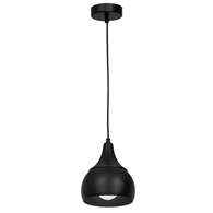 Lampa Wisząca AKTAN Czarny Metalowy Klosz1xE27 15cm