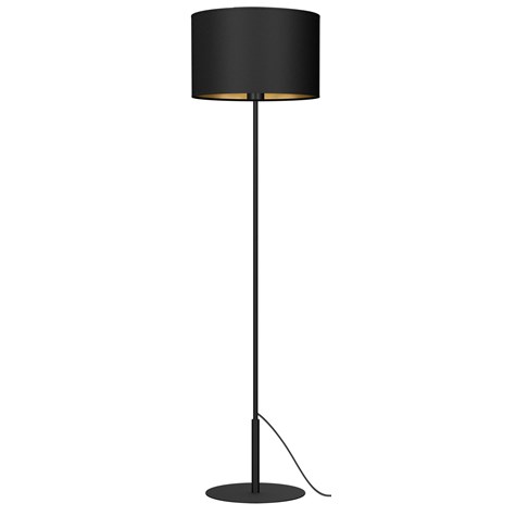 Lampa Podłogowa ARDEN Czarny Złoty Abażur 1xE27 150cm