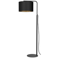 Lampa Podłogowa ARDEN Czarny Złoty Abażur 1xE27 151cm