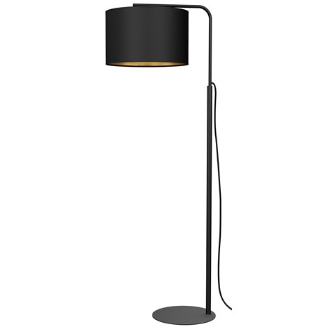 Lampa Podłogowa ARDEN Czarny Złoty Abażur 1xE27 151cm