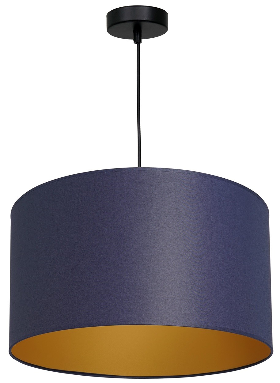 Lampa Wisząca ARDEN Niebieski Złoty Abażur 1xE27 40cm