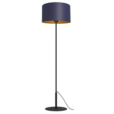 Lampa Podłogowa ARDEN Niebieski Złoty Abażur 1xE27 150cm