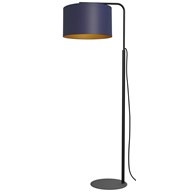 Lampa Podłogowa ARDEN Niebieski Złoty Abażur 1xE27 151cm