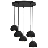 Lampa Wisząca COOL Czarny Metalowy Klosz 5xE27 Plafon