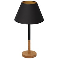 Lampka Stołowa TABLE KS Brązowy Złoty Abażur 1xE27 56cm L