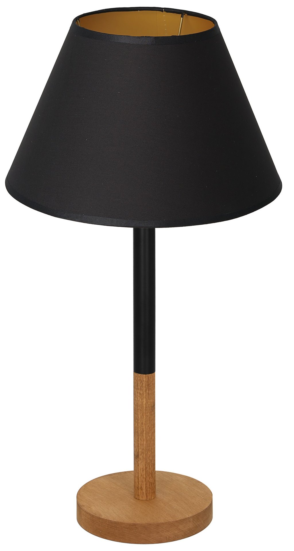 Lampka Stołowa TABLE KS Brązowy Złoty Abażur 1xE27 56cm L