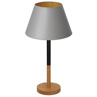 Lampka Stołowa TABLE KS Brązowy Szary Abażur 1xE27 56cm L