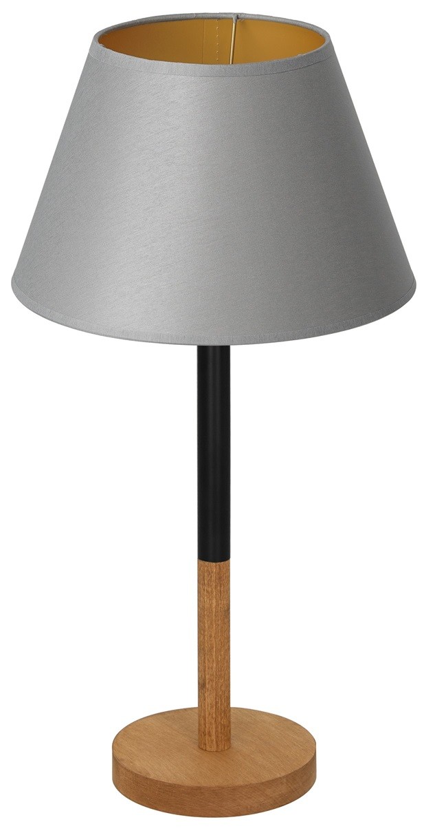 Lampka Stołowa TABLE KS Brązowy Szary Abażur 1xE27 56cm L