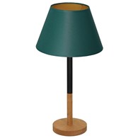 Lampka Stołowa TABLE KS Brązowy Zielony Abażur 1xE27 56cm L