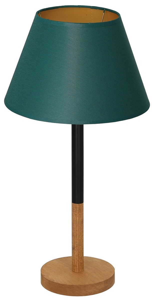 Lampka Stołowa TABLE KS Brązowy Zielony Abażur 1xE27 56cm L