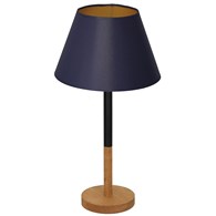 Lampka Stołowa TABLE KS Brązowy Granatowy Abażur 1xE27 56cm L