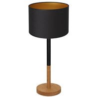Lampka Stołowa TABLE KS Brązowy Złoty Abażur 1xE27 56cm