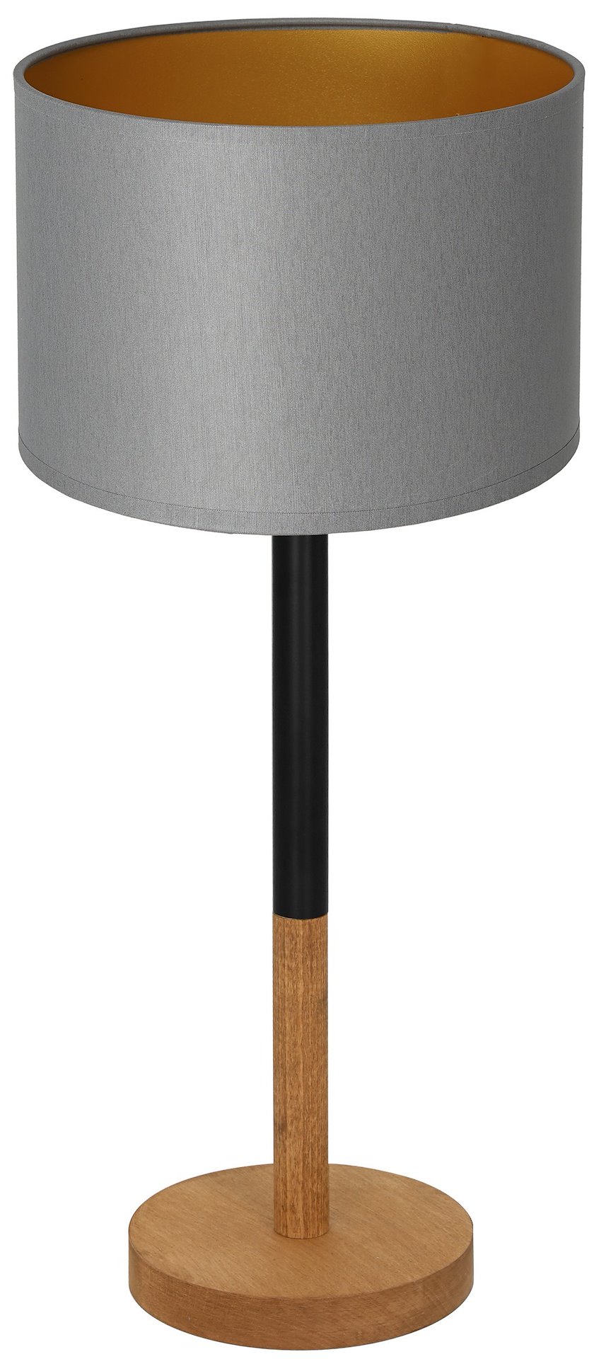 Lampka Stołowa TABLE KS Brązowy Szary Abażur 1xE27 56cm