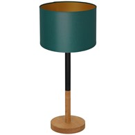 Lampka Stołowa TABLE KS Brązowy Zielony Abażur 1xE27 56cm