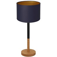 Lampka Stołowa TABLE KS Brązowy Granatowy Abażur 1xE27 56cm