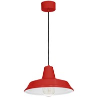 Lampa Wisząca CLASS Czerwony Biały Metalowy Klosz 1xE27 36cm