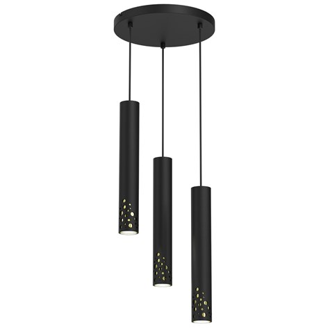 Lampa Wisząca ALTRO BUBLE Czarny Złoty 3xGU10 Plafon