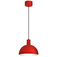 Lampa Wisząca HANDA Czerwony Biały Metalowy Klosz 1xE27 29cm