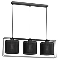 Lampa Wisząca CORONADO Czarny Abażur 3xE27