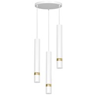 Lampa Wisząca RENO Biały Złoty 3xGU10 Plafon