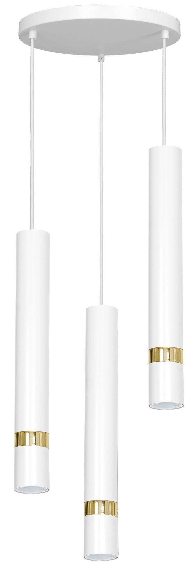 Lampa Wisząca RENO Biały Złoty 3xGU10 Plafon