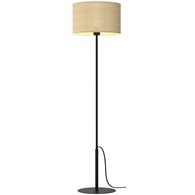 Lampa Podłogowa JUTE Czarny Beżowy Abażur 1xE27 150cm