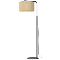 Lampa Podłogowa JUTE Czarny Beżowy Abażur 1xE27 151cm