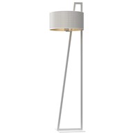 Lampa Podłogowa LOFT SHADE Biały Złoty Klosz z Tworzywa 1xE27 150 cm