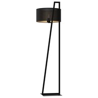 Lampa Podłogowa LOFT SHADE Czarny Złoty Klosz z Tworzywa 1xE27 150 cm