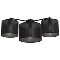 Lampa Sufitowa LOFT SHADE Czarny Klosz z Tworzywa 3xE27 P