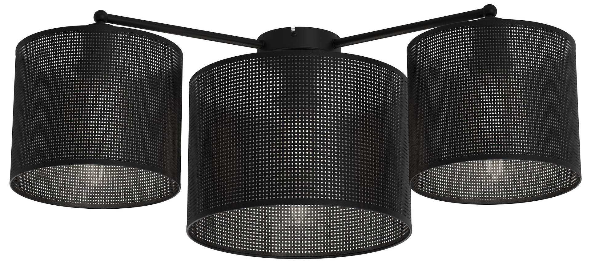 Lampa Sufitowa LOFT SHADE Czarny Klosz z Tworzywa 3xE27 P