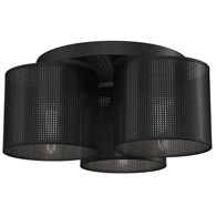 Lampa Sufitowa LOFT SHADE Czarny Klosz z Tworzywa 3xE27