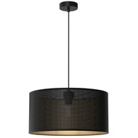 Lampa Wisząca LOFT SHADE Czarny Złoty Klosz z Tworzywa 1xE27 40cm