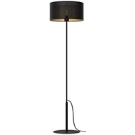 Lampa Podłogowa LOFT SHADE Czarny Złoty Klosz z Tworzywa 1xE27 150cm