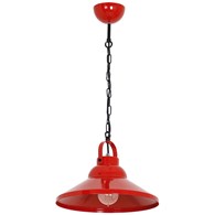 Lampa Wisząca IRON Czerwony Metalowy Klosz 1xE27 31cm