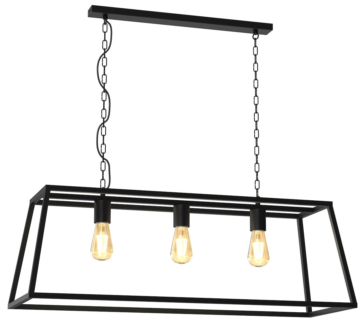 Lampa Wisząca FRAME Czarny 3xE27