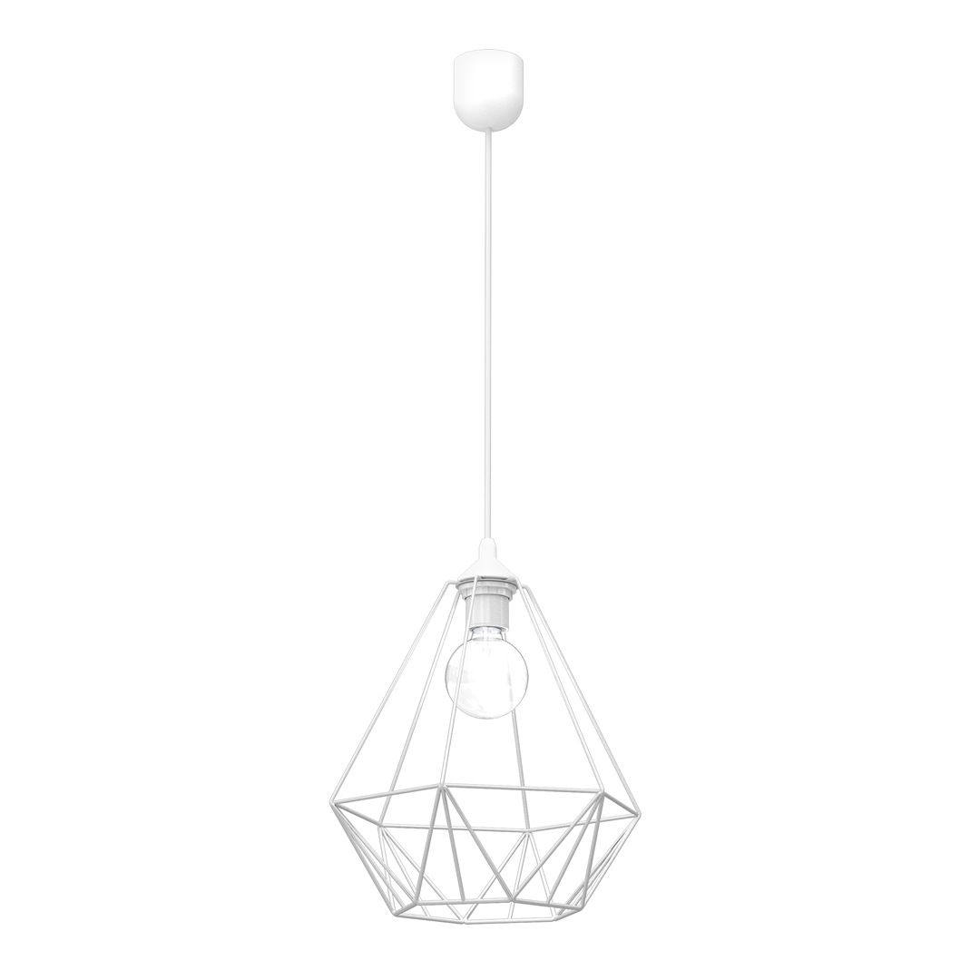 Lampa wisząca BASKET WHITE 1xE27