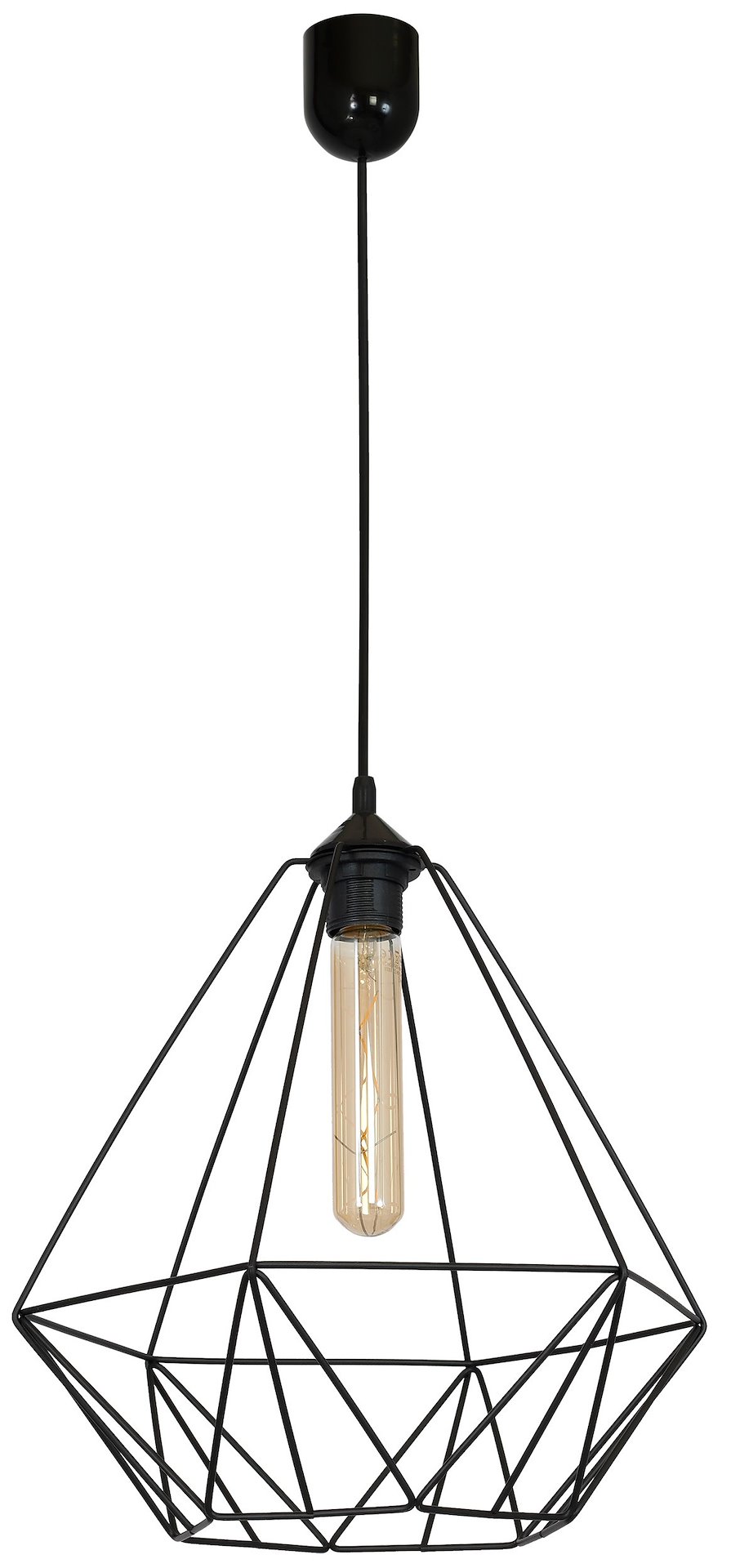 Lampa Wisząca BASKET NEW Czarny Metalowy Klosz 1xE27 35cm