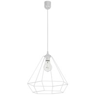 Lampa Wisząca ALMA Biały Metalowy Klosz1xE27 35cm