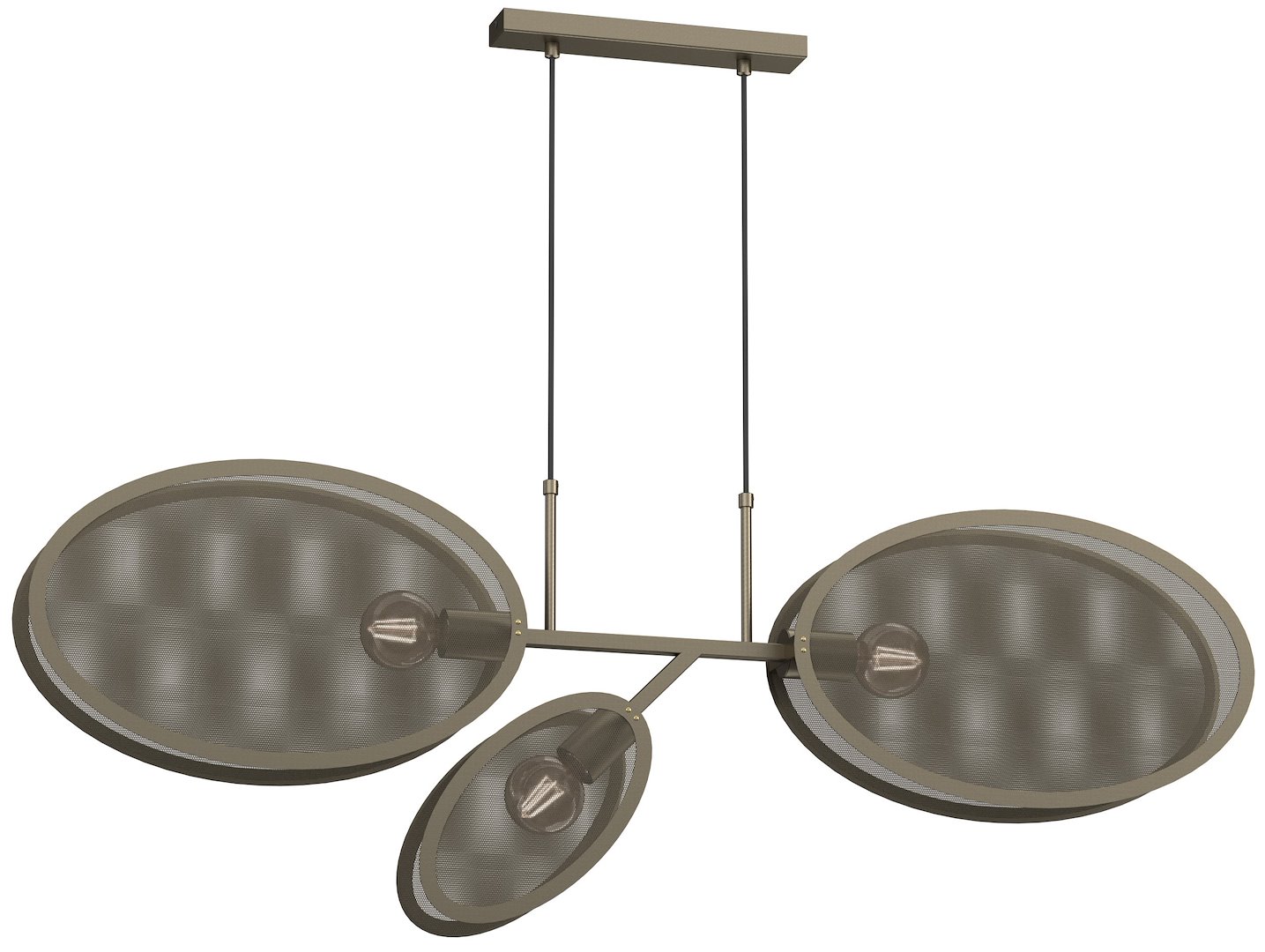 Lampa Wisząca HIPNOTIC Złoty Szary Metalowy Klosz 3xE27